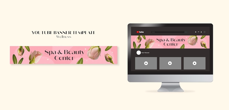 PSD flat design wellness template
