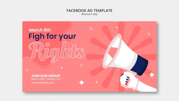 flat design women's day template