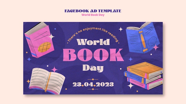 PSD flat design world book day template