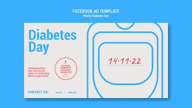 flat design world diabetes day template