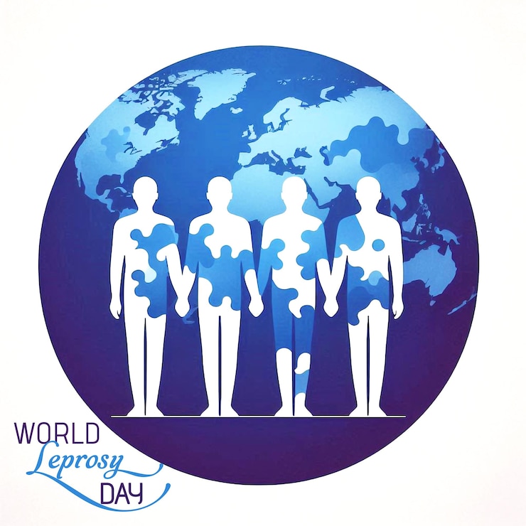 PSD flat design for world leprosy awareness day