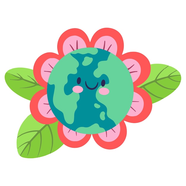 平面地球惑星の図
