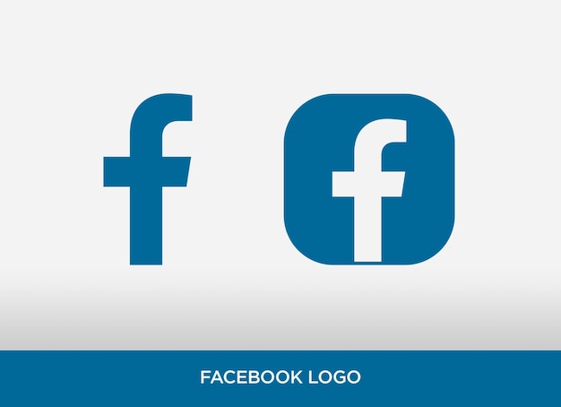 PSD logo facebook piatto isolato con cornice