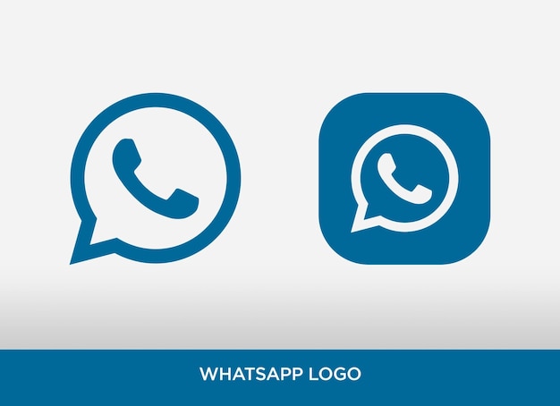 Logo whatsapp piatto isolato con cornice