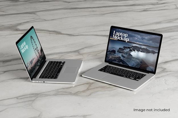 Mockup di laptop piatto