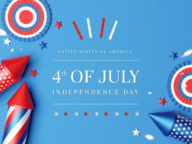 flat lay of 4th of july