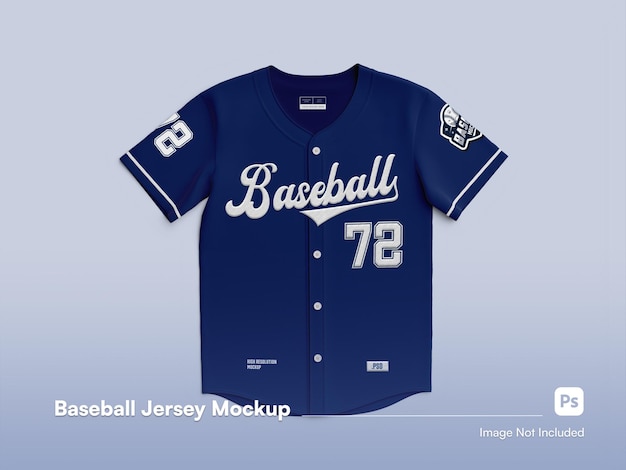 PSD flat lay baseball jersey 3d isolated mockup