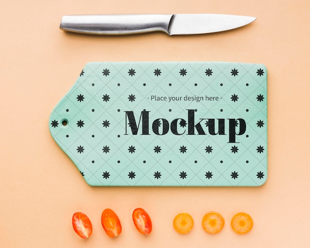 Flat lay elegant food mockup