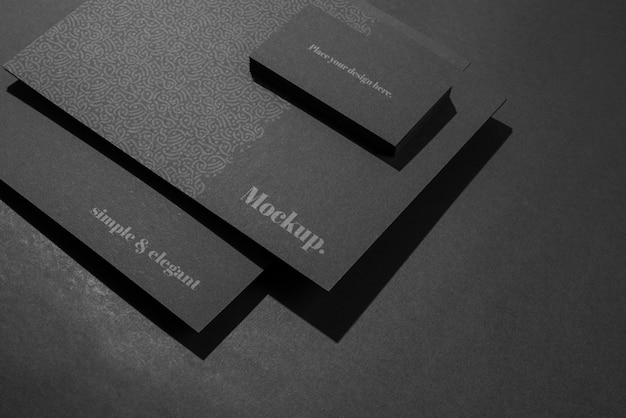 flat lay elegant stationery assortment
