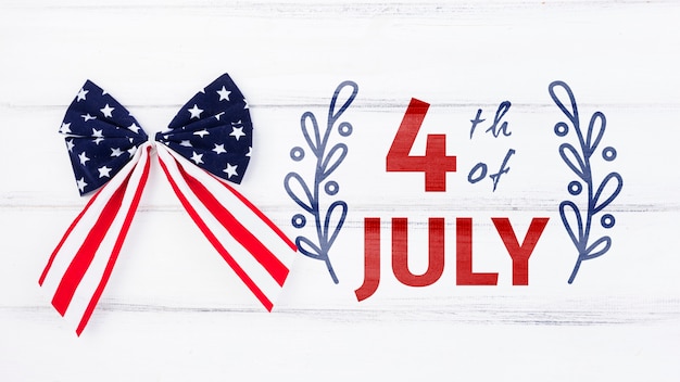 flat lay independence day mockup with copyspace