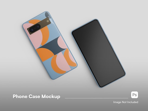 Плоский современный телефонный корпус изолированный макет для Google Pixel 7