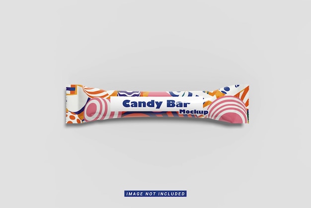 PSD Плоский мокап candy bar