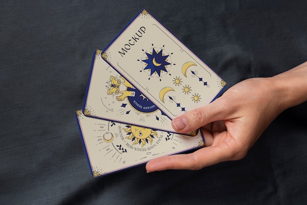 Плоский макет чтения карт Таро