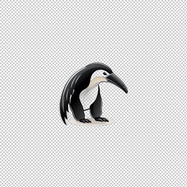 Flat logo Anteater isolated background isolate