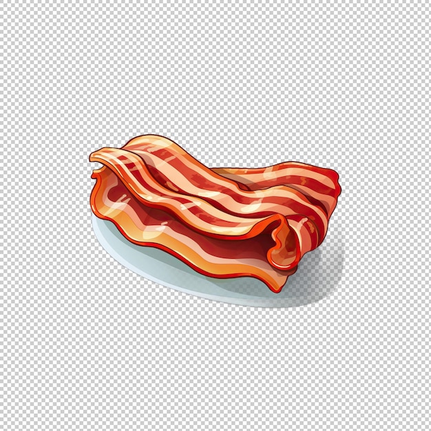 PSD logo piatto sfondo isolato di bacon h