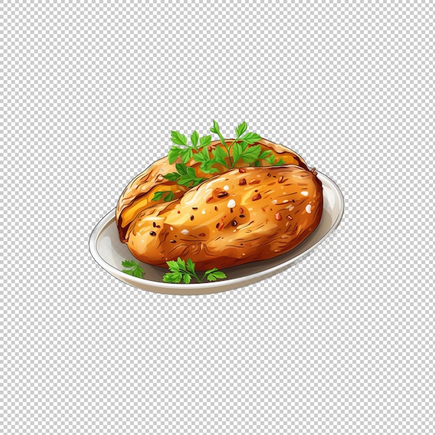 Flat logo Baked Potato isolated background iso