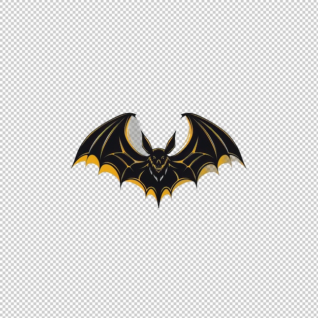 PSD flat logo bat isolated background hig