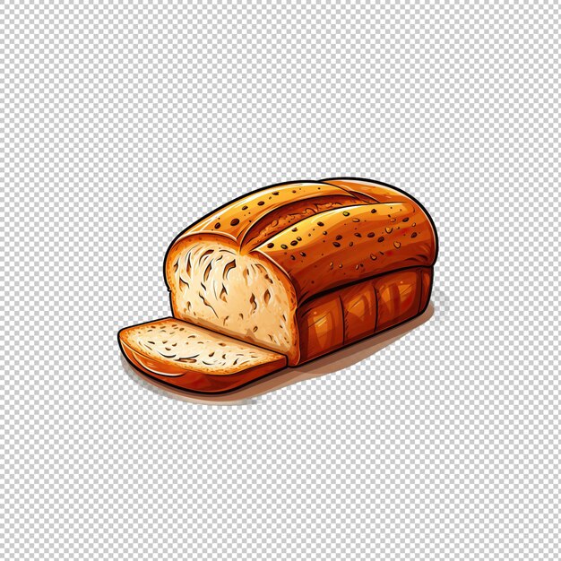 PSD Плоский логотип хлеб изолированный фон h