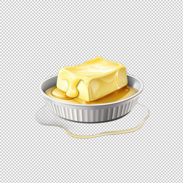 PSD flat logo butter isolated background