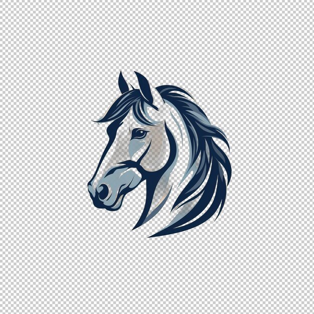 PSD flat logo horse isolated background h