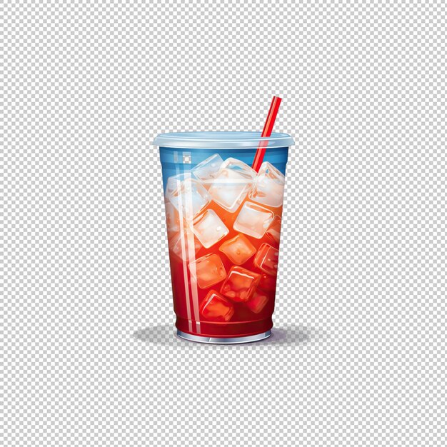 PSD flat logo iced americano isolated background i