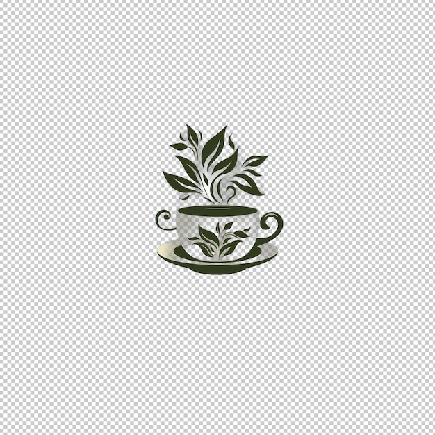 PSD flat logo irish tea isolated background isolat