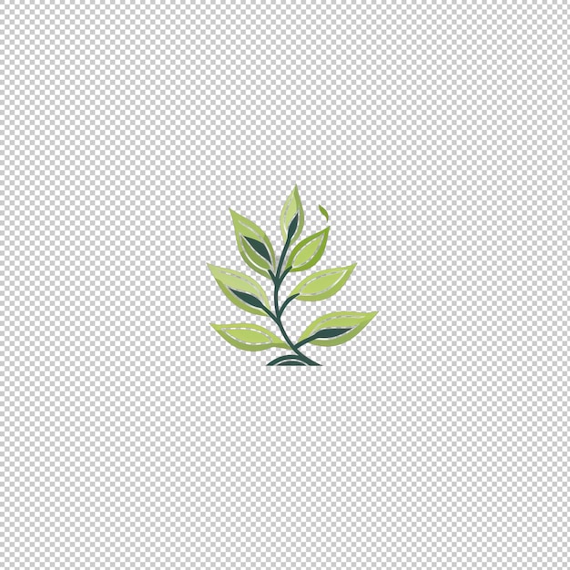 PSD flat logo isolated tea isolated background isolat