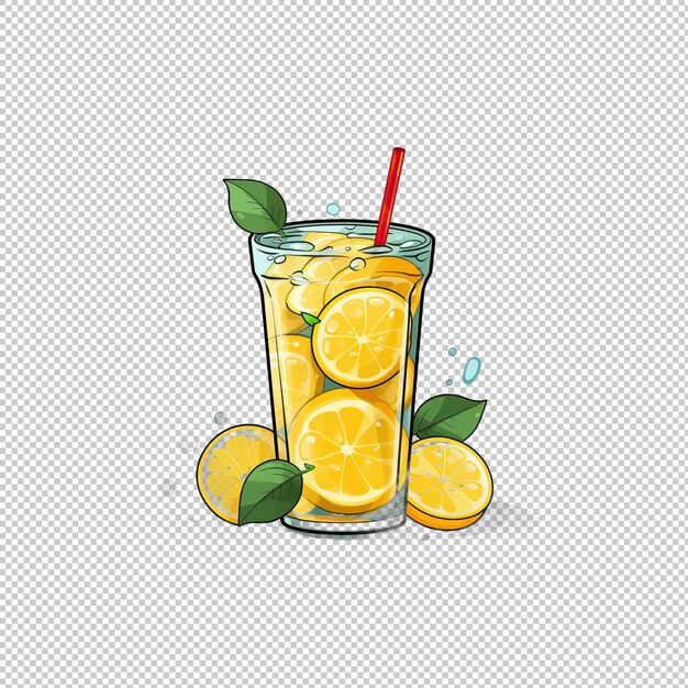 PSD flat logo lemonade isolated background isolate