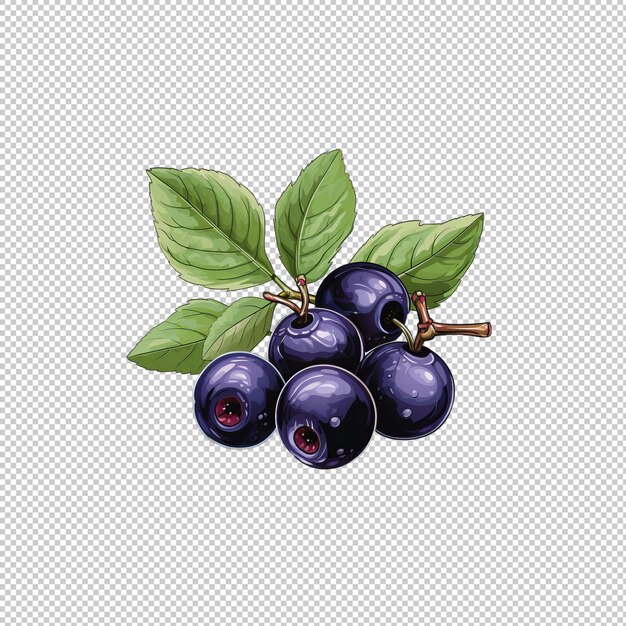 PSD flat logo maqui berry juice isolated backgroun