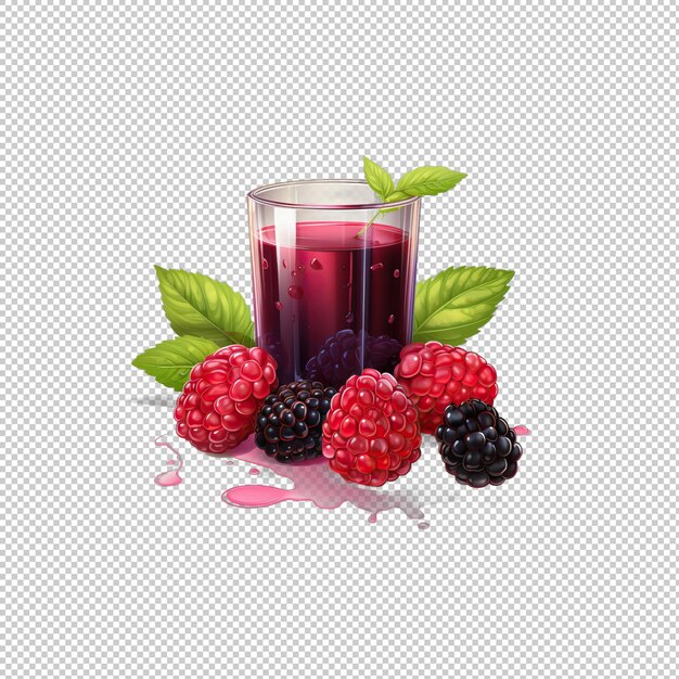 PSD logo di marionberry juice sullo sfondo isolato