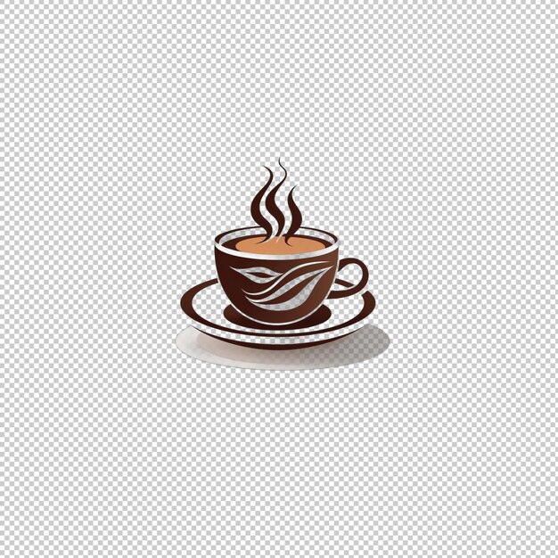 Logo piatto mocha sfondo isolato h