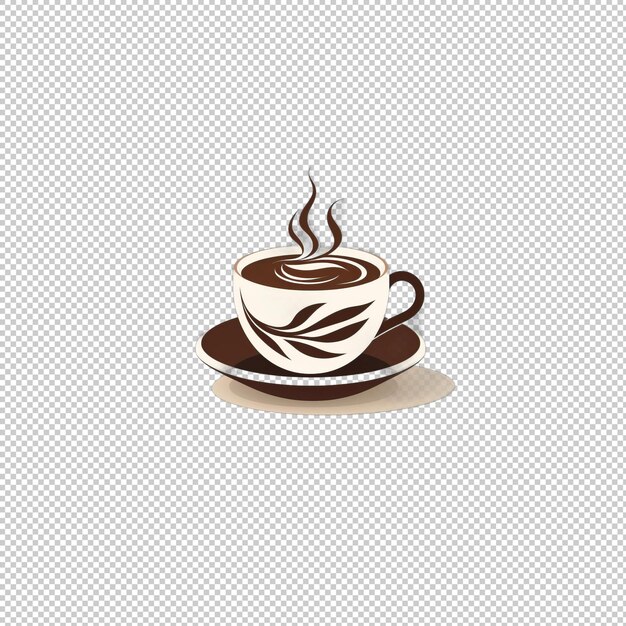 PSD logo piatto mocha sfondo isolato h