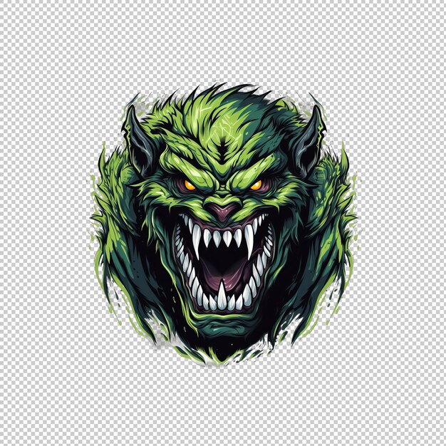 PSD logo piatto monster energy sfondo isolato i