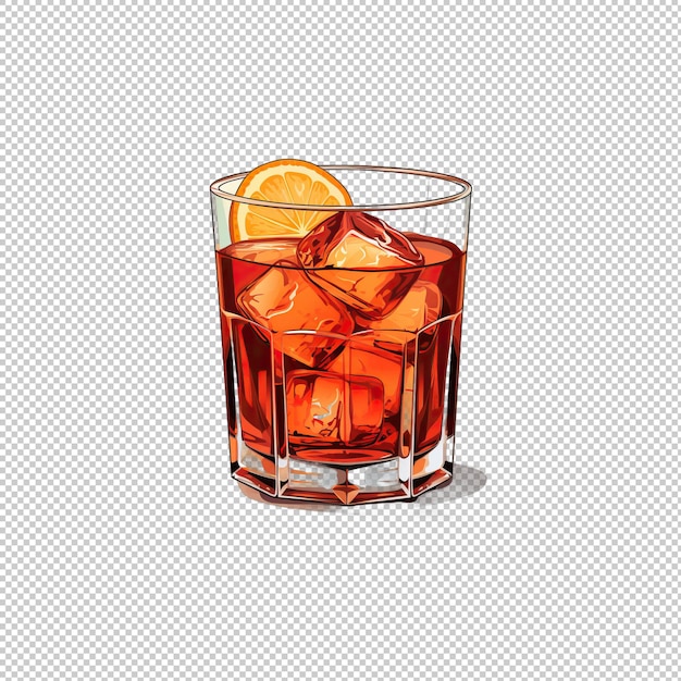 PSD flat logo negroni isolated background