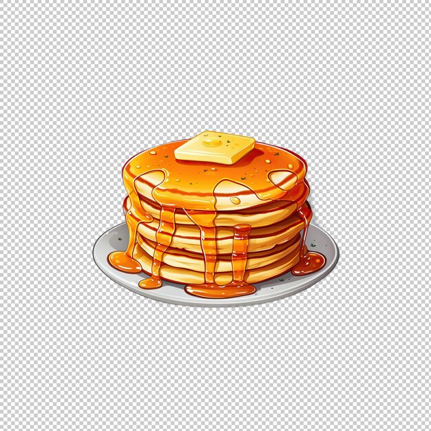 Flat logo pancakes isolated background isolate