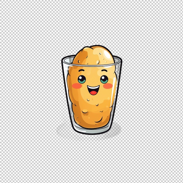 PSD flat logo potato milk isolated background isol