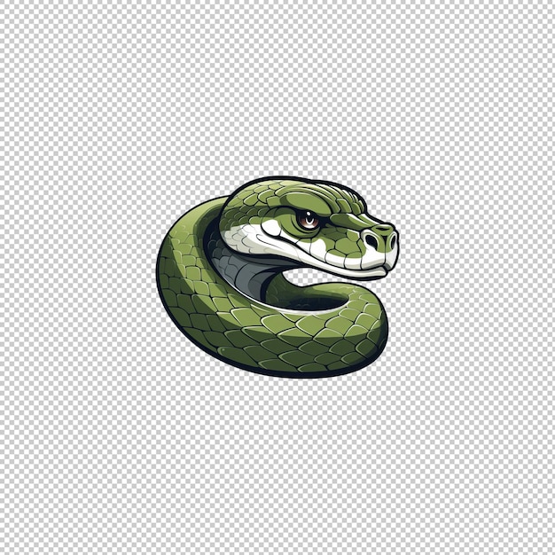 Flat logo rattlesnake isolated background isol