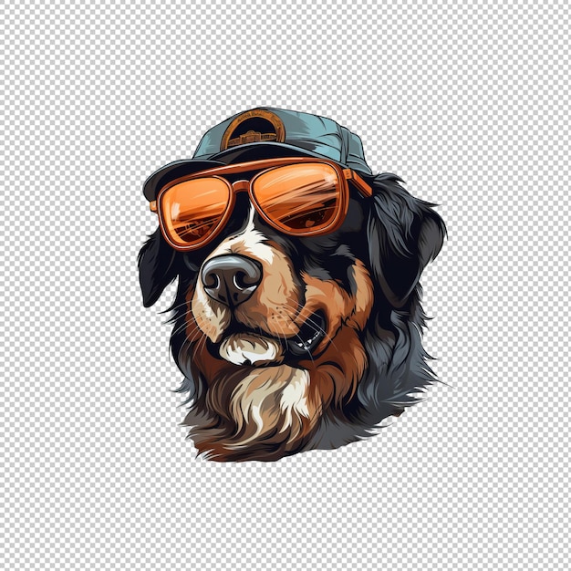 PSD flat logo salty dog isolated background isolat