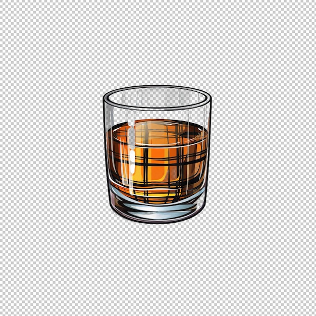 PSD flat logo scotch isolated background