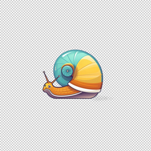 PSD flat logo snail isolated background h