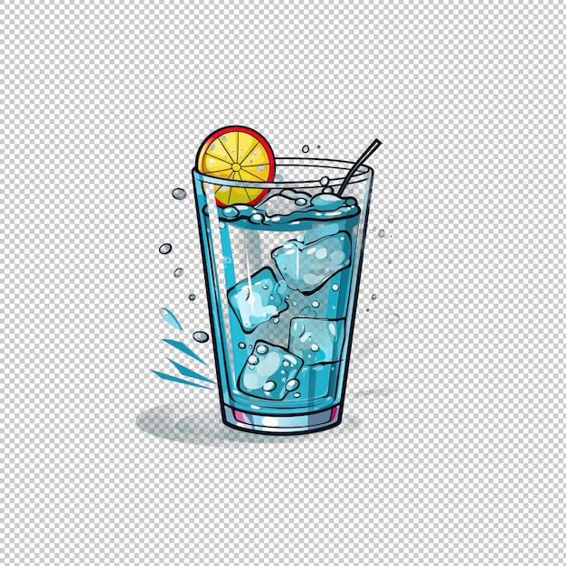 PSD Плоский логотип сода вода изолированная фоновая изоляция