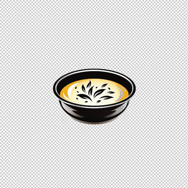 PSD Плоский логотип суп изолированный фон