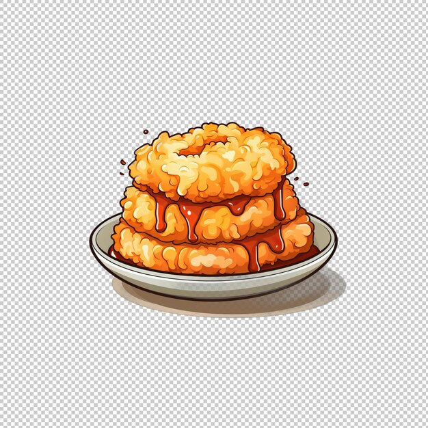 Flat logo tempura isolated background