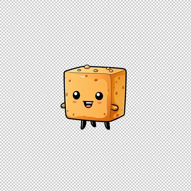 Flat logo tofu isolated background hi