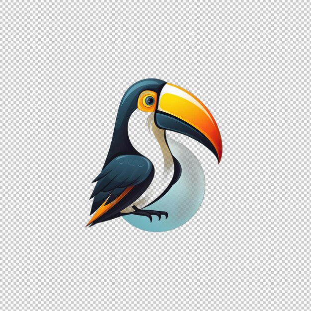 PSD flat logo toucan isolated background