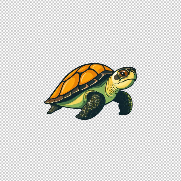 PSD flat logo turtle isolated background