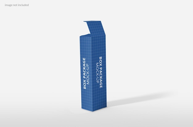 PSD flat long rectangle box mockup