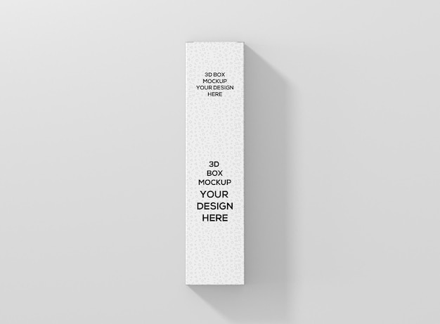 Flat Long Rectangle Box Mockup