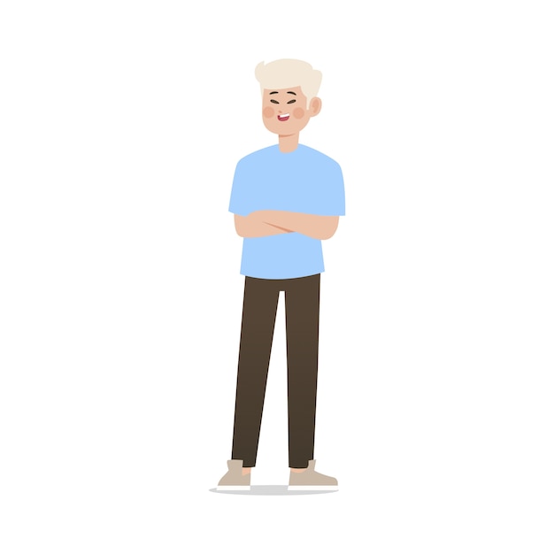 PSD flat man character