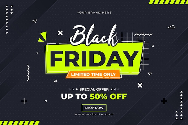 Flat Memphis Black Friday speciale aanbieding achtergrond verkoop